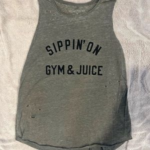 3 Grayson/Threads tee shirts. 2 are sleeveless, 1 is short sleeve